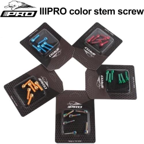 Bicycle Stem Screw Mountain BikeTitanium-plated Colorful Screws M5*18MM Stem Riser Screws With Washer Handlebar Bolt Plating