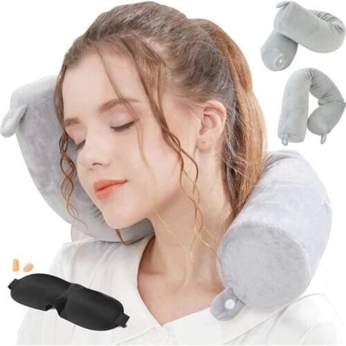 Travel Pillow Twisted Memory Cotton U-shaped Neck Pillow for Travel Pillow Home Health Bedding Shaped Pillow Neck Dropshipping