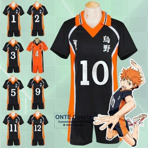 Hot Anime Karasuno High School Club Haikyuu!! Cosplay Costumes Jerseys Hinata Shyouyou Uniform S - XXL