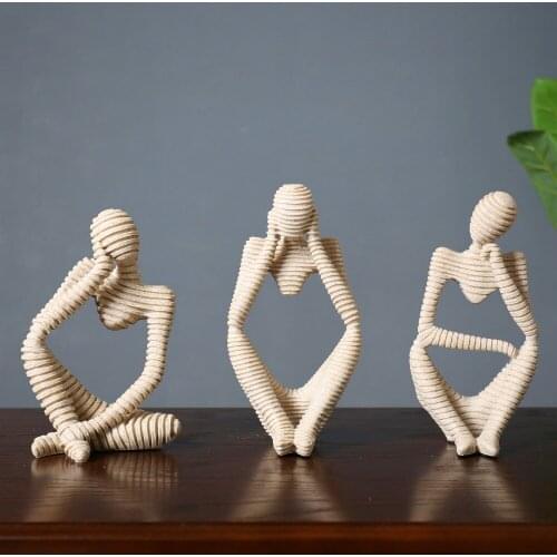 Resin American Retro Abstract Figure Modern Minimalist Office Home Decoration