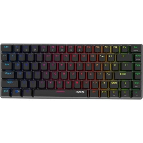 Ajazz AK33 82 Keys Gaming Mechanical Keyboard RGB Backlit Anti-ghosting Black Blue Red Switch Wired Keyboard for Tablet Desktop