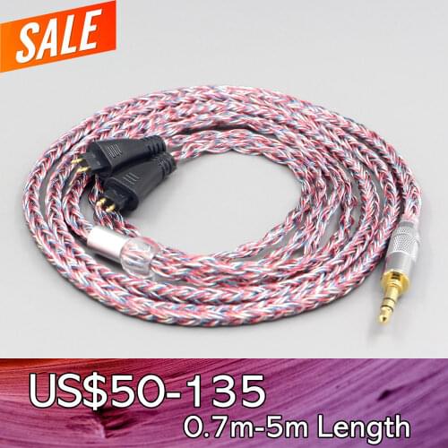 LN007570 16 Core Silver OCC OFC Mixed Braided Cable For FOSTEX TH900 MKII MK2 TH-909 TR-X00 TH-600 Earphone headphone