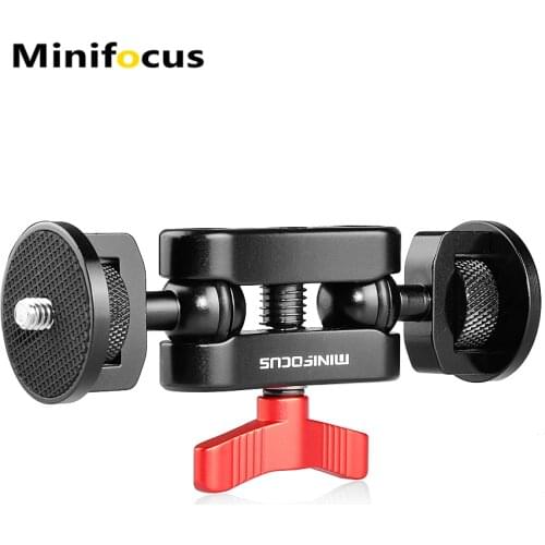 Minifocus Articulating Magic Arm Field Monitor Mount with 1/4-20 Double Ballhead for 5/7" Camera Monitors (Stronger Version)