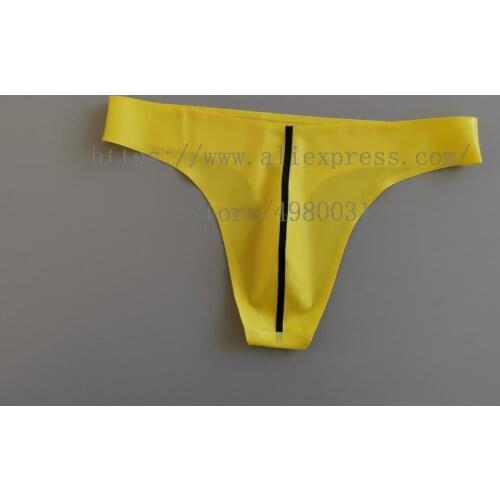 Support custom tailored mens sexy latex T-back made of 100% real & natural latex materials