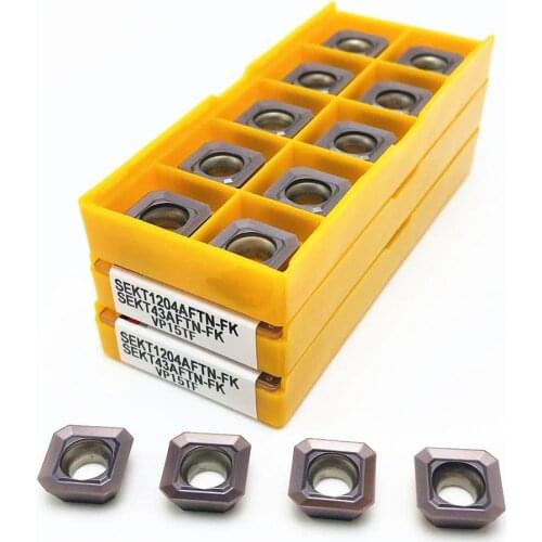10PCS milling tool SEKT1204 AFTN VP15TF UE6020 US735 high-quality carbide plane CNC cutting indexable SEKT 1204 lathe tool parts