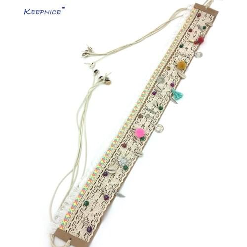 New Gypsy Dangle Hippie Boho Turkish Bohemian Shimmy Fashion Belt Dance Body Chains DIY Pompoms Tassel Lace Skirt Belt