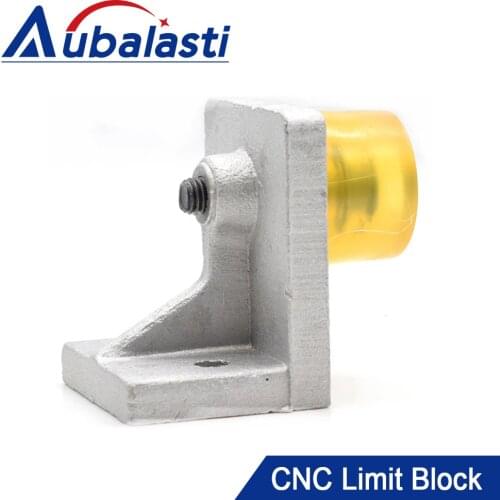Aubalasti 2pcs Engraving Machine Limit Collision Block Hard Limit Pile Cast Aluminum Impact Resistant Crash Block