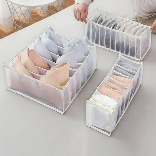 Underwear Bra Organizer Storage Box Drawer Closet Organizers Divider Boxes For Underwear Scarves Socks Bra Wardrobe Storage