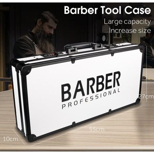Portable Aluminum Barber Case Tool Box Hair Stylist Travel Case Scissors Combs Tools Box With Lock Organizer Barber Suitcase