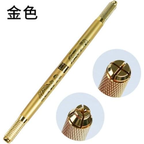 Professional Embroidery Tool Tatoo Accessories Semi-permanent Eyebrow Embroidered Pen Tattoo Double Head Manual Pen Fog Sale