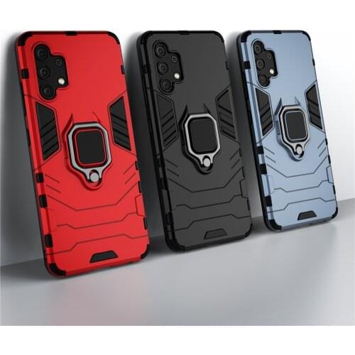For Samsung A32 4G Case Armor Ring Stand Holder Phone Back Cover for Samsung Galaxy A32 4G SM-A325F A 32 6.4" Shockproof Cover