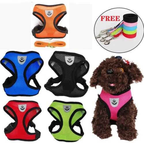 Adjustable Cat Dog Vest Walking Lead Leash For Small Medium Dog Cat Collar No Pull Reflective Mesh Pet Supplies