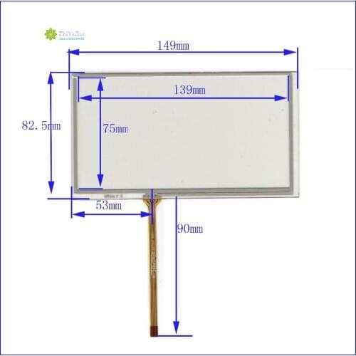 ZhiYuSun Compatible YH-249-TXB061 Touch screen sensor For industrial control Resistance screen 6inch 4lines