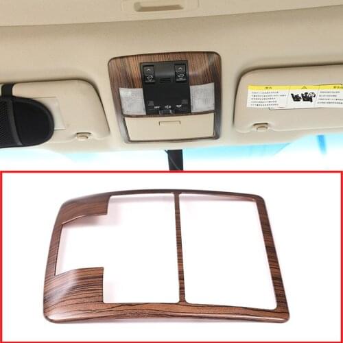 Pine Wood Grain For Toyota Land Cruiser Prado FJ150 150 2010-2018 Car Roof Reading Lamp Frame Trim Accessories
