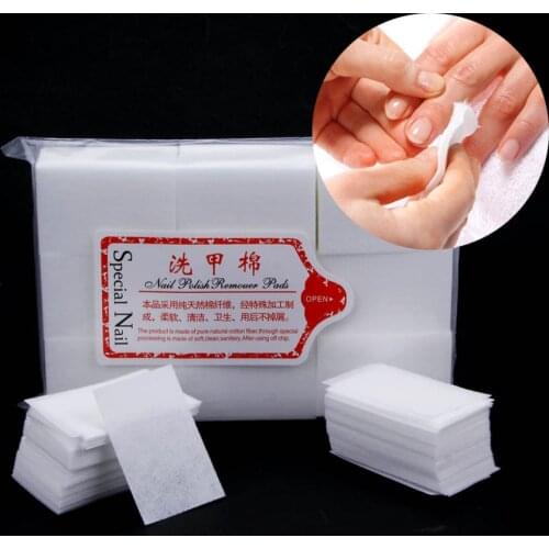 Nail Art Gel Polish Remover Cotton Pad Nail Degreaser Lint Free Napkins Soak off Remover Manicure Wipes Cleanser 100% cotton