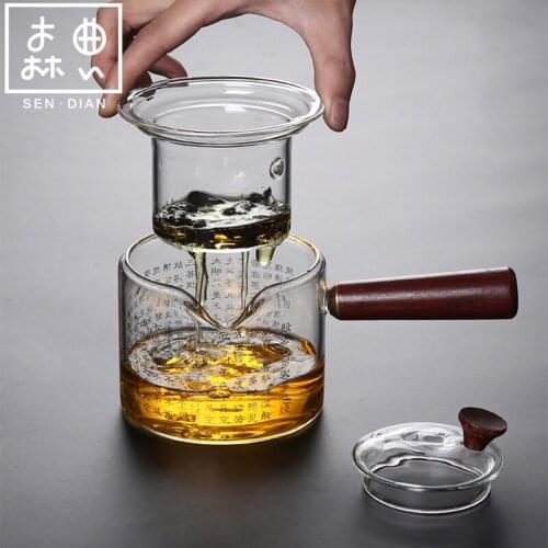 SENDIAN Handmade Glass Teapot Heat-resistant Boutique Chinese Characters Teapot 2021 New Hot Office Home Tea Set Accessories