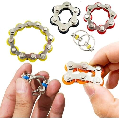 Autism ADHD Anti Stress adult fidget toys Hand Spinner Bike Chain Fidget Spinner Bracelet Stress Relieve Toy Metal For Children