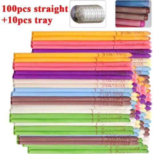 20-50- 100 pieces of aromatherapy ear candle (quiet bergamot - light yellow/horn with plug) ear maintenance