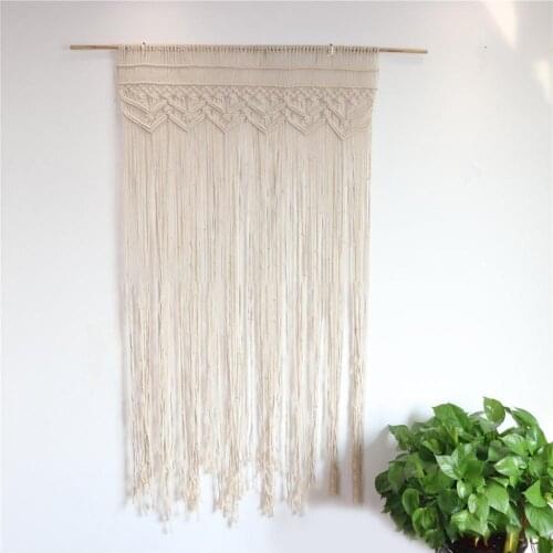 Tear Resistant Durable Fringe Wall Decor Woven Decoration Cotton Woven Wall Tapestry Fine Workmanship for Wedding