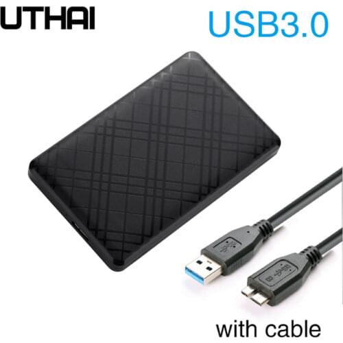 UTHAI T43 USB3.0 HDD Enclosure For 2.5 Inch SATA2 3 Hard Drive Box Mobile HDD Case With Cable Support 6TB High Speed 2021 New
