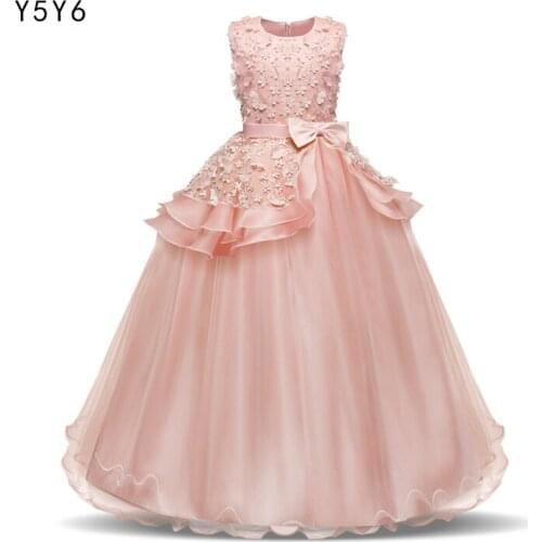 Evening dress children dance costume design flower girl girl wedding dress children birthday dress big childrens clothing