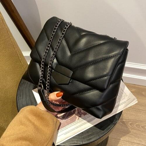 Famous Luxury Women Brand Handbags 2021 Fashion New Trend Womens Shoulder Crossbody Bags Chain Cute Leather Black Messenger Bag