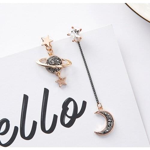 New 2021 Earrings Jewelry Accessories Space Universe Star Moon Planet Long Drop Dangle Earring for Women dropshipping