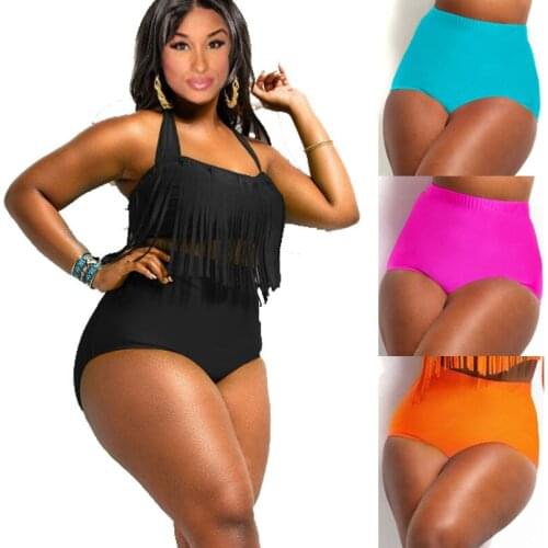 Womens High Waisted Bathing Beach Bottoms Plus Size Panties Sexy Ladies Summer Beachwear Briefs