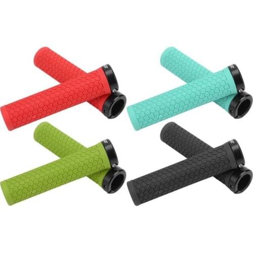 ZTTO 1 Pair Bicycle Grips Single Locking Mountain Bike Handlebar Grips Cover Anti-slip Shock Absorbing Strong Support Grips