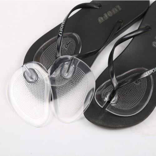 2 pcs Women Men Flip-Flops Pad slip-resistant Shoes Silicone Insole Cushion Palmilha for Foot Care X-13023