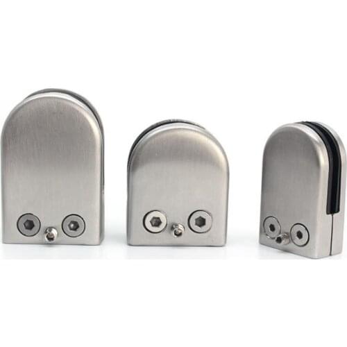 201/304 steel glass board holder bracket hinge no drilling hole clamp board clip Bathroom glass partition guardrail