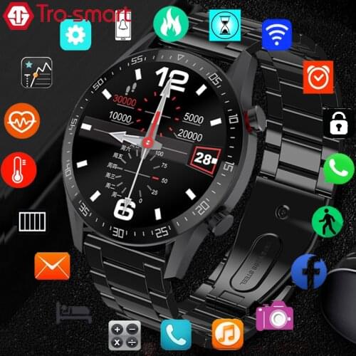 2021 Smart Watch Men Smartwatch Dial Call Waterproof Sports Fitness Watch Health Tracker Smart Clock For Android IOS Smart-Watch