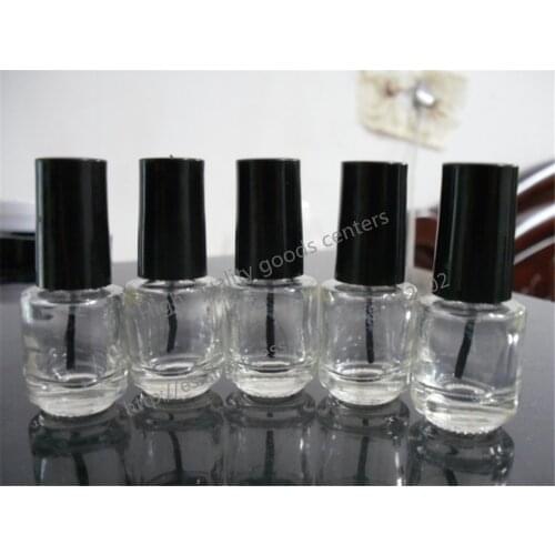 50pcs/lot 5ml empty nail polish bottle bottles with white black lid,Small Glass Nail Polish Bottle,Mini Glass Bottle