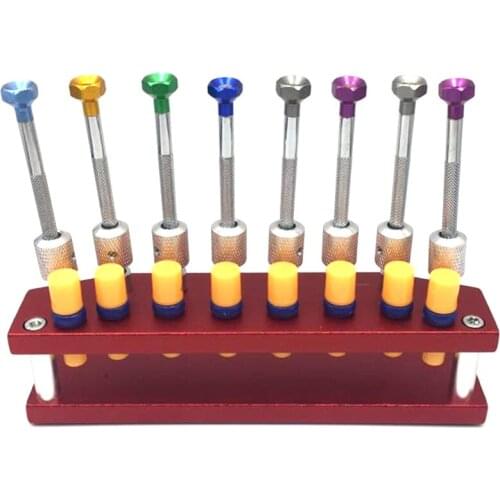 8 Pcs Watch Screwdrivers with Metal Stand Tool for Watch Repair Watch Screwdriver Set