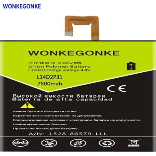 WONKEGONKE L14D2P31 Battery For Lenovo Tab2 A7600-F A10-70F Tab2 A10-70 A10-70L battery