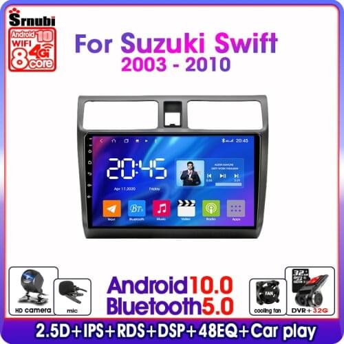 Android 9.0 2Din 4G Net 4GB+64GB Car Radio For Suzuki Swift 2003-2010 Stereo GPS Navigation Multimedia Video Player With Frame