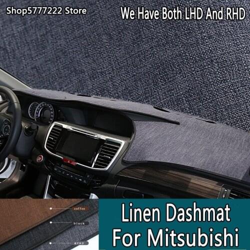 Car styling Linen noslip dashmat dashboard cover For Mitsubishi ASX RVR Pajero Sport Outlander PHEV Airtrek Grandis lancer evo