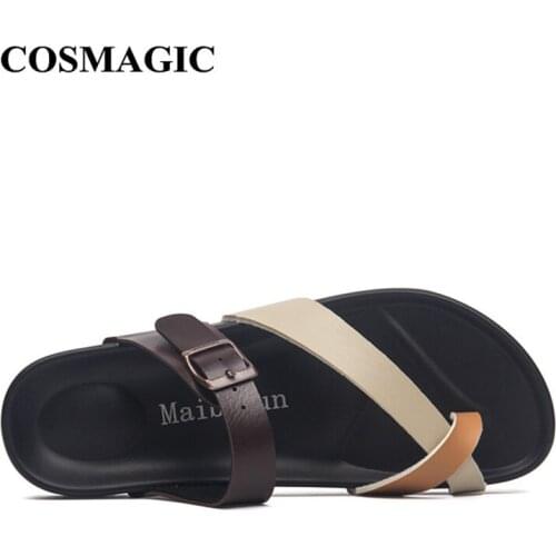 COSMAGIC 2021 New Outside Cork Slipper Flip Flops Summer Women Mixed Color Casual Beach Non-slip Slides Shoes
