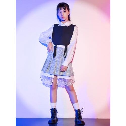 Kids Catwalk Show Stage Clothing Teenager Choir Costume Jazz Dancing Performance Clothes Recite Chorus Team Wear Suit VDB3807