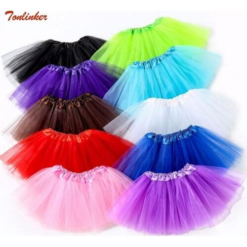 Baby Girl Kids 3 Layers Mesh Tutu Skirts 2-8 Years Princess Girls Skirts Ballet Dance Petticoats Children Birthday Party Skirts