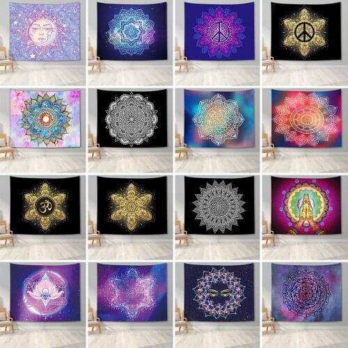 India Mandala Tapestry Wall Hanging Boho Decor Wall Cloth Tapestries Psychedelic Bohemian Tapestry Mandala Wall Carpet