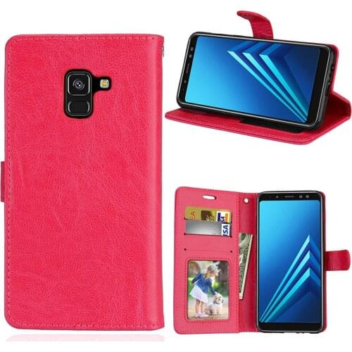 For Samsung Galaxy A8 (2018) A530F Flip Leather Wallet Case for Samsung A8 A530F Business Style phone Cover with card pocket