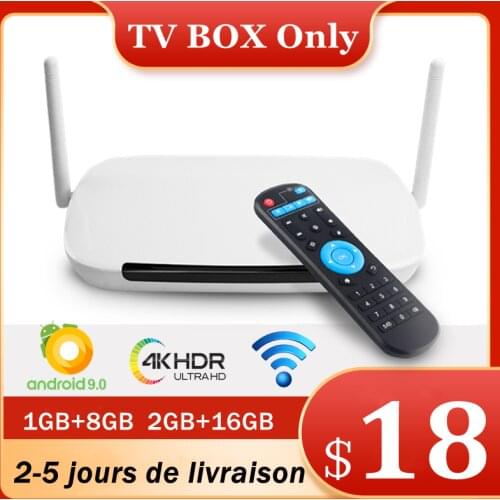 Android 9.0 Leadcool X IPTV BOX QHDTV Smart TV Box 4K HDR Amlogic S905W 1G 8G 2.4G Wifi QHD Android TV Box iptv ship from France