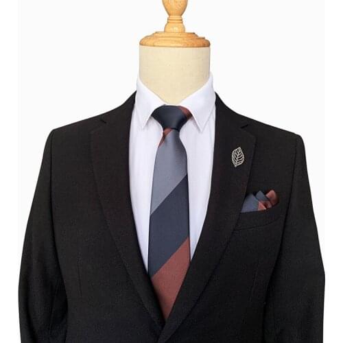 Linbaiway Necktie and Handkerchief Set for Mens Business Neck Ties Handmade Slim Tie Wedding Party Gravatas Necktie Cravat