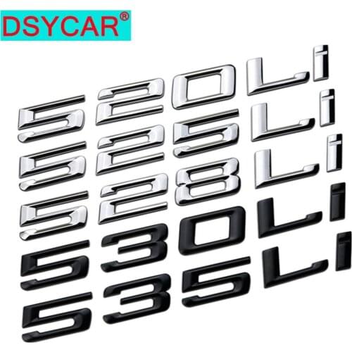 DSYCAR 1Pcs 3D Metal 535LI 525LI 530Li Car Side Fender Rear Trunk Emblem Badge Sticker Decals for BMW 535 525 530 Car Styling