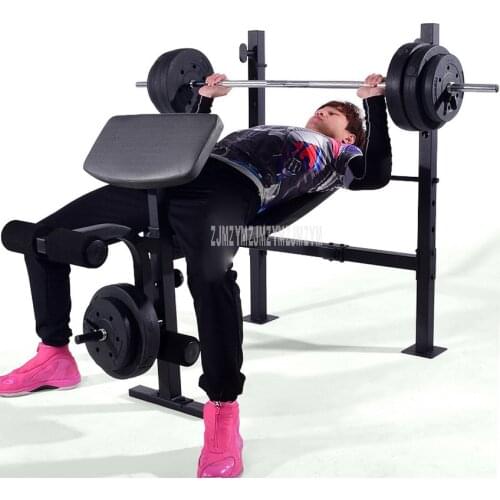 Multifunctional weight bench Weight Training Bench barbell rack household gym workout dumbbell Fitness exercise equipment