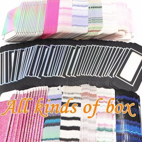 Marble case wholesale 50/100pcs paper false eyelash packaging box lash boxes packaging custom logo faux cils 25mm mink eyelashes