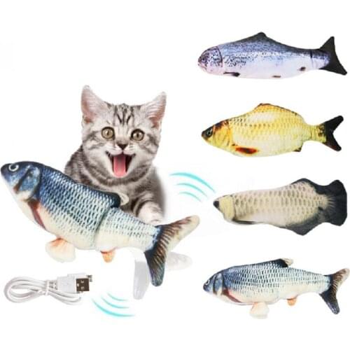 Electric Cat Toy 3D Fish USB Charging Simulation Fish Interactive Toy for Cats Toy Cat Supplies Cats Chew Bite Toy Pet Supplies