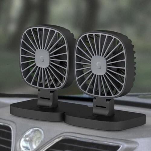 Guide car car fan USB small fan 12V car 24v large truck van car double head fan