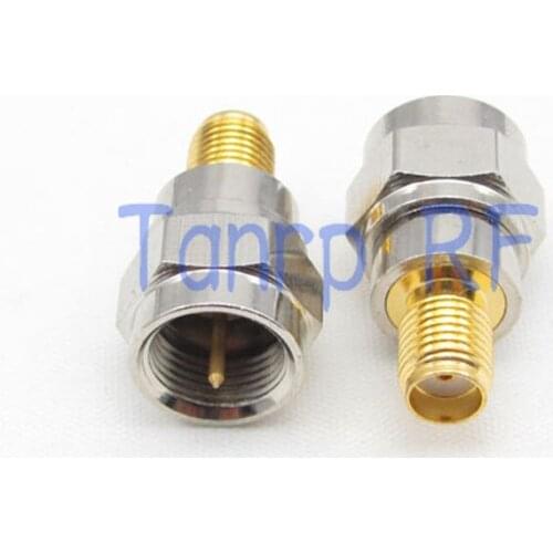 Wholesale F male plug to SMA female jack Straight RF connector Adapter for Antenna Router